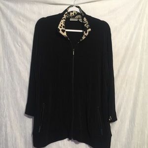 Chico’s travelers black zip jacket xl 3